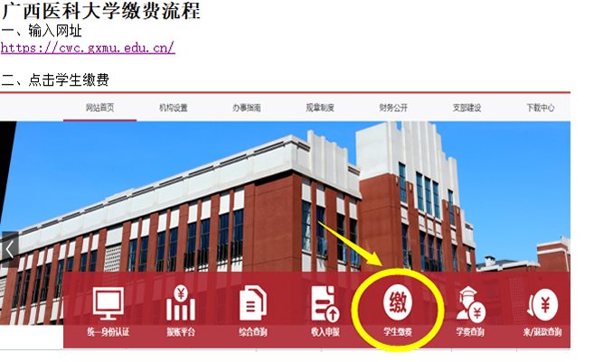 2021年广西医科大学缴费流程（云南）